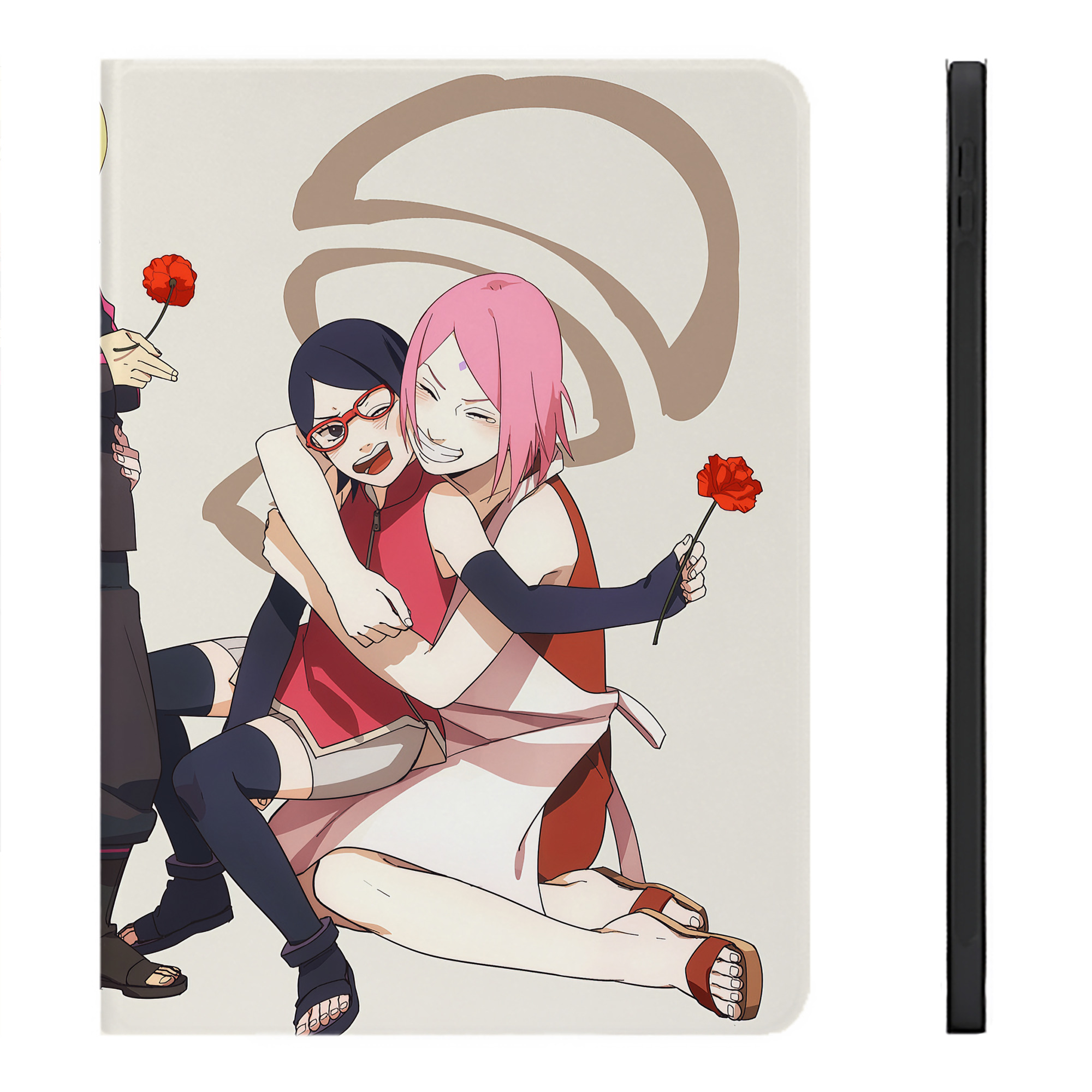 （画像用） NARUTO -ナルト- NARUTO -ナルト- 疾風伝 IPadケース ペンホルダー付き ブックスタイルデザイン